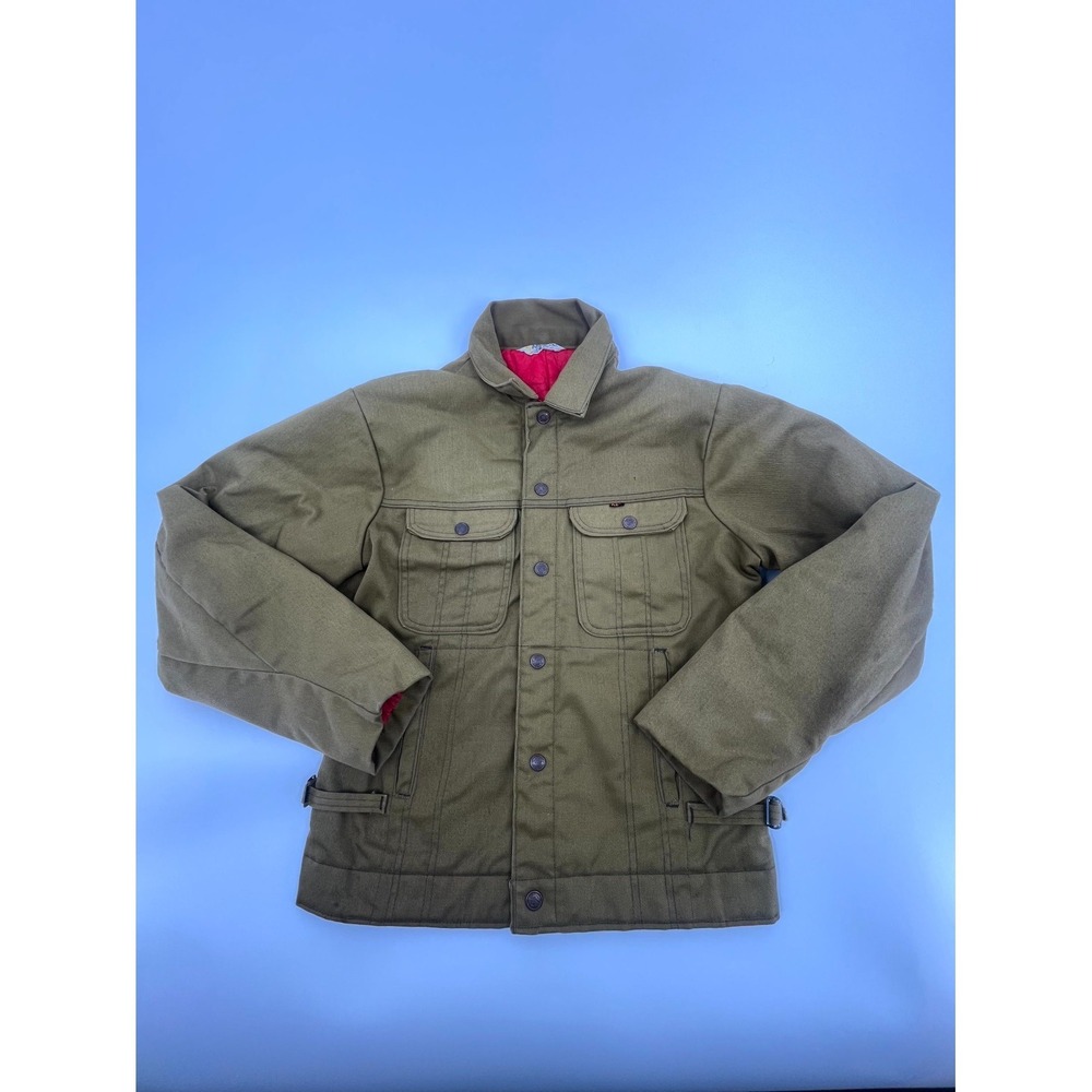 VTG‎ Key Imperial Ranch Jacket Mens Olive Green Insulated Button Front Workwear
